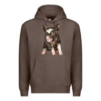 Coffee baby berkshire pig Premium Hoodie - LillyAllenDesigns