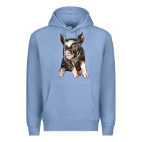 Colony Blue baby berkshire pig Premium Hoodie - LillyAllenDesigns