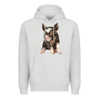 Dove Grey baby berkshire pig Premium Hoodie - LillyAllenDesigns