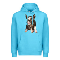Ocean Blue baby berkshire pig Premium Hoodie - LillyAllenDesigns