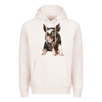Pale Pink baby berkshire pig Premium Hoodie - LillyAllenDesigns