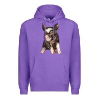 Purple baby berkshire pig Premium Hoodie - LillyAllenDesigns