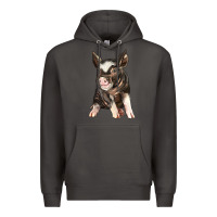 Smoke baby berkshire pig Premium Hoodie - LillyAllenDesigns