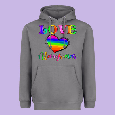 Love Always Wins Heavyweight Hoodie Designed By Hra Design Shop