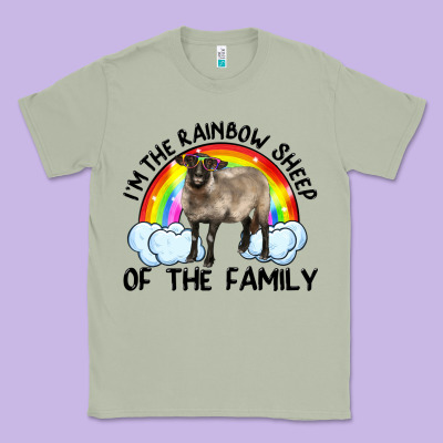 I'm The Rainbow Sheep Of The Family Suffolk Sheep Black Face Sheep Classic Tee Designed By Ranaportraitstore