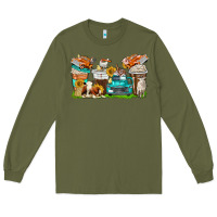 Army Green farm truck coffee cups Long Sleeve Tee - texasbilliewilder