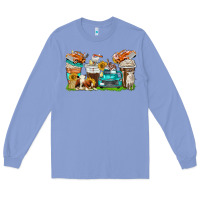 Colony Blue farm truck coffee cups Long Sleeve Tee - texasbilliewilder