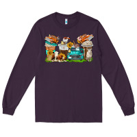 Plum farm truck coffee cups Long Sleeve Tee - texasbilliewilder