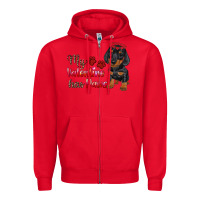 Red my valentine has paws Zipper Hoodie - RanaPortraitStore