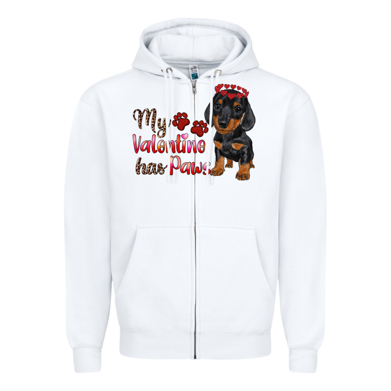 My Valentine Has Paws Zipper Hoodie by RanaPortraitStore | Teevron