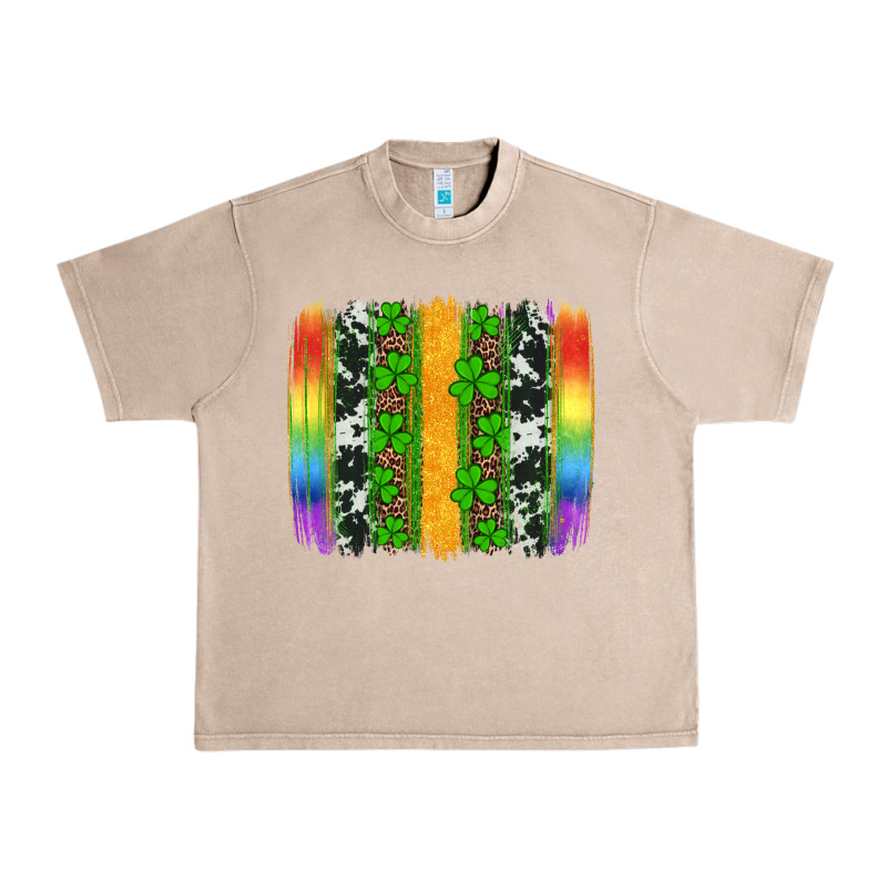 St Patricks Day Rainbow Brushstroke Urban Heavy Tee by Artiststas | Teevron