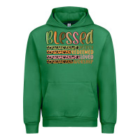 Emerald retro blessed redeemed quotes Urban Hoodie - MaliasSmallBusiness