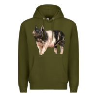 Army Green hampshire pig Premium Hoodie - LillyAllenDesigns