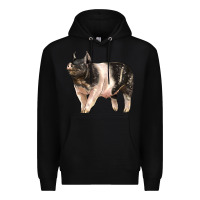 Black hampshire pig Premium Hoodie - LillyAllenDesigns