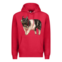 Cardinal hampshire pig Premium Hoodie - LillyAllenDesigns