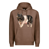 Chestnut hampshire pig Premium Hoodie - LillyAllenDesigns