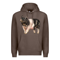 Coffee hampshire pig Premium Hoodie - LillyAllenDesigns