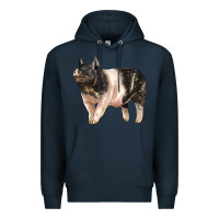 Navy hampshire pig Premium Hoodie - LillyAllenDesigns