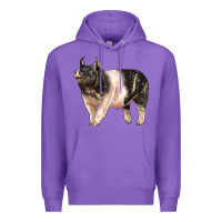 Purple hampshire pig Premium Hoodie - LillyAllenDesigns