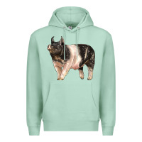 Seafoam hampshire pig Premium Hoodie - LillyAllenDesigns