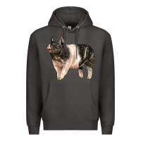 Smoke hampshire pig Premium Hoodie - LillyAllenDesigns