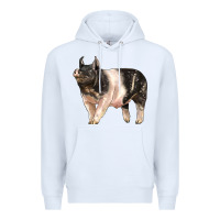 White hampshire pig Premium Hoodie - LillyAllenDesigns