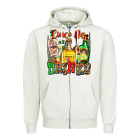 Oatmeal Heather cinco de drinko Zipper Hoodie - Zillion Design Studio