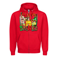 Red cinco de drinko Zipper Hoodie - Zillion Design Studio