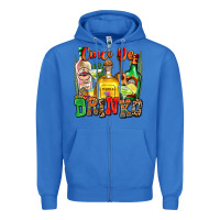 True Royal cinco de drinko Zipper Hoodie - Zillion Design Studio