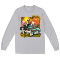 Moon Dust farm truck with farm animals Long Sleeve Tee - texasbilliewilder