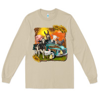 Mushroom farm truck with farm animals Long Sleeve Tee - texasbilliewilder