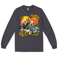 Smoke farm truck with farm animals Long Sleeve Tee - texasbilliewilder