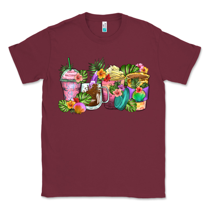 Tropical Coffee Cups Classic Tee by Zillion Design Studio | Teevron