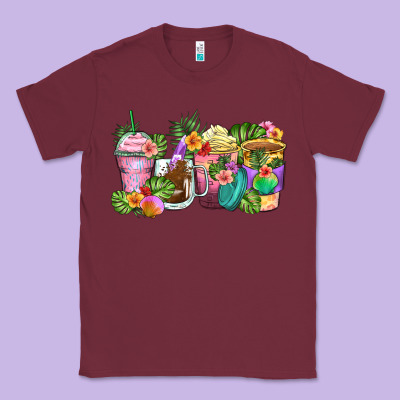 Classic Tee tropical coffee cups