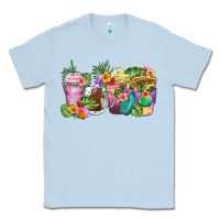 Dusty Blue tropical coffee cups Classic Tee - Zillion Design Studio