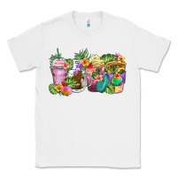 White tropical coffee cups Classic Tee - Zillion Design Studio