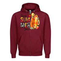 Burgundy sweet summer time Zipper Hoodie - texasbilliewilder