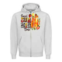 Dove Grey sweet summer time Zipper Hoodie - texasbilliewilder