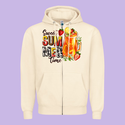 Sweet Summer Time Zipper Hoodie Designed By Texasbilliewilder