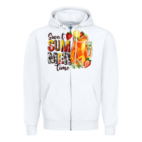 White sweet summer time Zipper Hoodie - texasbilliewilder