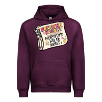 Mauve Wine breaking news everything will be alright Urban Hoodie - MaliasSmallBusiness