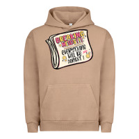 Pigment Burro breaking news everything will be alright Urban Hoodie - MaliasSmallBusiness