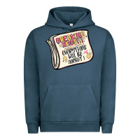 Pigment Midnight Navy breaking news everything will be alright Urban Hoodie - MaliasSmallBusiness