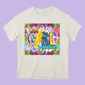 Hot Girl Summer Heavy Core Tee Designed By Cowhidedigitalart