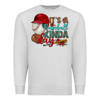 Dove Grey it's a baseball kinda day Premium Sweatshirt - BundleAndBundleShop