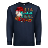 Navy it's a baseball kinda day Premium Sweatshirt - BundleAndBundleShop