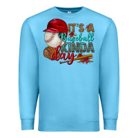 Ocean Blue it's a baseball kinda day Premium Sweatshirt - BundleAndBundleShop