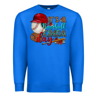 True Royal it's a baseball kinda day Premium Sweatshirt - BundleAndBundleShop