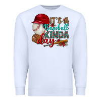 White it's a baseball kinda day Premium Sweatshirt - BundleAndBundleShop