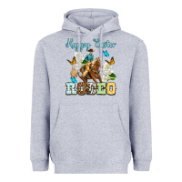 Heather Grey Happy Easter rodeo Heavyweight Hoodie - OliviaCreatesArt